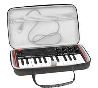 Musiin Funda de terciopelo premium para teclado compatible con AKAI Professional MPK Mini MK3, Hercules DJControl Mix Ultra y controlador MIDI (gris).