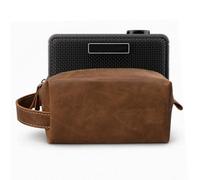 Musiin Funda para altavoz y amplificador de guitarra compatible con Blackstar Beam Mini, Hotone Pulze Mini, Positive Grid Spark GO, con un diseño retro marrón rayado, portátil y conveniente para