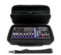 Musiin Funda para mezclador de audio compatible con Zoom Live Trak L6 MAX, interior de ajuste personalizado, diseño de doble cremallera, bolsillo superior de malla, asa y correa para el hombro, para
