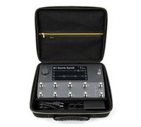 Musiin Funda para procesador de efectos digitales de guitarra compatible con Neural DSP Quad Cortex, almacenamiento portátil con bolsillo de malla, compartimento para cables, cremallera dorada y asa