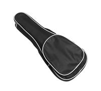 Musiin Funda para ukelele de 26 pulgadas, con correas, bolsa de almacenamiento para viajes, conciertos, espectáculos (negro con borde blanco)