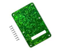 Musiin Guitar Back Plate Compatible with Strat/Stratocaster Tremolo Cavity Cover, Tremolo Cover with Pickguard featuring 6 Screws(Green)