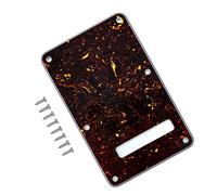Musiin Guitar Back Plate Compatible with Strat/Stratocaster Tremolo Cavity Cover, Tremolo Cover with Pickguard featuring 6 Screws ST (Darkred)