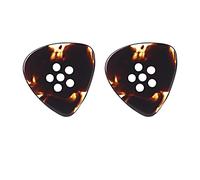 Musiin Hand-Made 3in1 Multi Flat clear Tone Premium thick Pick for Electric Guitar Bass Jazz Blues Guitar (Tortie) 2 pcs