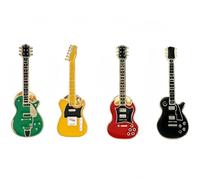 Musiin Juego de broches de guitarra, mini insignia de guitarra eléctrica, se puede utilizar en chaquetas, mochilas, sombreros, camisas, regalo de moda para los amantes de la música, combinación de