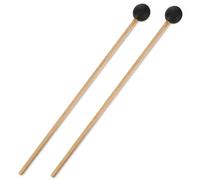 Musiin Marimba & Glockenspiel Percussion Mallets - Rubber Xylophone Sticks with Wood Handles(Black)