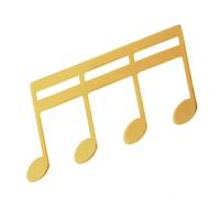 Musiin Metal Music Note M-shaped Book Clip, Sheet Music Stand Clip for Outdoor Performances, Bookmark, Book Piano, Guitar, Violin, Keyboard (Gold)