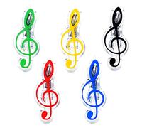 Musiin Music Note Clip, Music Book Clip, Music Note Clip, Music Page Clip, Music Book Note Clip, Plastic Music Page Clip, Multi-Colored Music Gift (5 Sets)