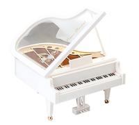 Musiin Piano Music Box Creative Retro Desktop Ornament Simulation Atmosphere Model (White)