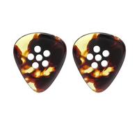 Musiin Premium Hand-Made Jazz Style Fat Tone Pick for Electric Guitar Bass Acoustic Jazz Blues Guitar(Tortie 2packs)