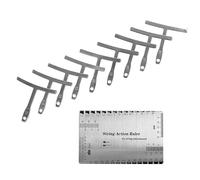 Musiin Professional Guitar & Bass Luthier Tool Set - 10-Piece Precision Setup Kit with Stainless Steel Understring Radius Gauges & Dual-Sided Action Gauge Ruler for Perfect Instrument Playability