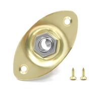 Musiin Serrated 1/4" Oval LP Guitar Output Jack Plate Input Socket with Screws, Compatible with Les paul Electric Guitar(Gold)