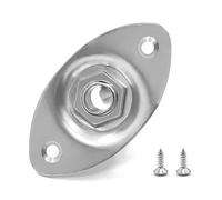 Musiin Serrated 1/4" Oval LP Guitar Output Jack Plate Input Socket with Screws, Compatible with Les paul Electric Guitar(Silver)