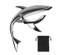 Musiin Shark Guitar Capo - Cool Capo Suitable for Electric, Acoustic, Classical Guitars, Ukulele Zinc Alloy Spring Capo (Silver)