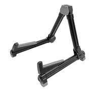 Musiin Ukulele stand Aluminum alloy A-type universal folding stand, suitable for ukulele, electric guitar, bass guitar (black)