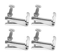 Musiin Violin fine tuner for 4/4-3/4 violin metal string adjusters set of four (silver)