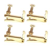 Musiin Violin Trimmer for 4/4-3/4 Violin Metal String Adjusters Set of Four (Gold)