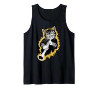 Musik Cat tocando instrumento de clarinete en Cat Clarinetist Camiseta sin Mangas