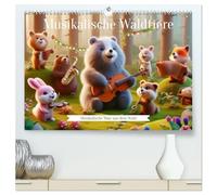 Musikalische Waldtiere (hochwertiger Premium Wandkalender 2026 DIN A2 quer), Kunstdruck in Hochglanz: Ein perfektes Geschenk, ideal für Kinder, ... und alle die das Besondere schätzen