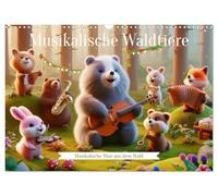 Musikalische Waldtiere (Wandkalender 2026 DIN A3 quer), CALVENDO Monatskalender: Ein perfektes Geschenk, ideal für Kinder, Naturliebhaber, Musikfreunde und alle die das Besondere schätzen