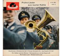 Musikkorps u. Soldatenchor der 11. Panzer-Grenadier Div. - Ltg. Hauptm. H. Frieß - Frohe Lieder aus rauher Kehle / Musikkorps u. Soldatenchor der 11. Panzer-Grenadier Div. - Ltg. Hauptm. H. Frieß / Bildhülle / Polydor # 21321 EPH / Deutsche Pressung / 7" Vinyl Single Schallplatte / Ein Heller und ein Batzen / Schwarzbraun ist die Haselnuss / Schlesier-Lied / Westerwald-Lied
