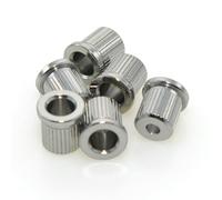 MUSIKLAN Casquillos de montaje de cuerda de bajo de latón macizo de 7,5 mm, bujes de cuerda a través del cuerpo, bujes de montaje trasero, tapas de cuerda para guitarra eléctrica Fender Strat Tele