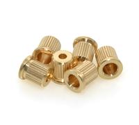 MUSIKLAN Casquillos de montaje de cuerda de bajo de latón macizo de 7,5 mm, bujes de montaje trasero a través del cuerpo, tapas de cuerda para guitarra eléctrica Fender Strat Tele, color negro (juego