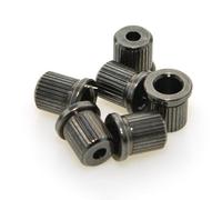 MUSIKLAN Casquillos de montaje de cuerda de bajo de latón macizo de 7,5 mm, bujes de montaje trasero a través del cuerpo, tapas de cuerda para guitarra eléctrica Fender Strat Tele, color negro (juego