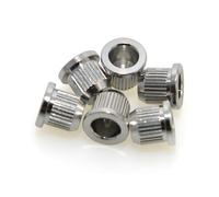 MUSIKLAN Casquillos de montaje de cuerda de bajo de latón macizo de 8 mm, bujes de montaje trasero a través del cuerpo, tapas de cuerda para guitarra eléctrica Fender Strat Tele Style (juego de 6