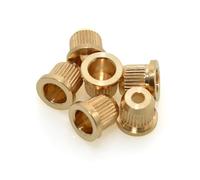 MUSIKLAN Casquillos de montaje de cuerda de bajo de latón macizo de 8 mm, bujes de montaje trasero a través del cuerpo, tapas de cuerda para guitarra eléctrica Fender Strat Tele Style (juego de 6