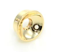 MUSIKLAN Placa de conector de guitarra eléctrica con rosca métrica, placa de toma de salida de electrosocket, compatible con Fender Telecaster/Tele/TL, piezas de repuesto de latón dorado