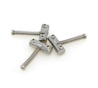 MUSIKLAN Sillines de puente compensados de aleación de titanio de 10,8 mm, barril en sintonía, compatible con Fender Telecaster estilo vintage, Tele Bridge Saddle TL, pieza de repuesto para guitarra