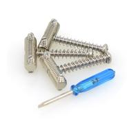 MUSIKLAN Sillines vintage moleteados de latón macizo para Fender 60's Telecaster/Tele/TL 58 Style 6.5 mm, tornillos negros (juego de 3)