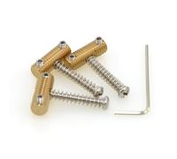 MUSIKLAN Sillines vintage moleteados de latón macizo para guitarra eléctrica Fender 60's Telecaster/Tele/TL 58 Style 6.5 mm (juego de 3)