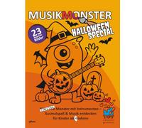 Musikmonster - Halloween Special: 23 Halloween Monster mit Instrumenten - Ausmalbuch für Kinder ab 6 Jahren