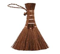 Musilkes - Mini cepillo de palma marrón natural, cepillo de limpieza hecho a mano, cepillo de mano de limpieza, adecuado para acampar al aire libre y uso doméstico