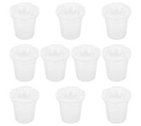 MUSISALY 1 Juego Vasos de Plástico Tapa Antiderrames, Material Pp Transparente, Tamaño 8.6x8x5.7 Cm, Adecuado para Manualidades y Pintura Aula 10 Unidades