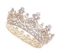 MUSISALY 1 Pc tiara nupcial diadema de novia accesorio para el cabello para mujer tocado retro wedding bride decoración del pelo de la novia tocado de novia elegante aleación Golden