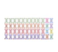 MUSISALY 10 Hojas Pegatinas Mensuales para Planificador, Marcadores de Página de Índice Adhesivos, Papel Autoadhesivo Estucado, Diseño Legible, Uso Sencillo, para Estudio y Cocina