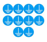 MUSISALY 10 Pegatinas Autoadhesivas de Conexión a Tierra Símbolo de Advertencia Eléctrica Resistentes al Agua y Aceite para Señalización Industrial y Paneles Eléctricos
