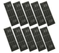 MUSISALY 10 Piezas de Almohadillas de Descompresión para Correas de Hombro, Cojines Rectangulares de PVC Negro, Accesorios para Mochilas y Bolsos, Protección Antideslizante para Bandoleras