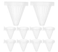 MUSISALY 10 Piezas de Cono para Gusanos Rojos Ventosa de Plástico, Comedero para Peces Protección de Alimento Vivo y Fácil Fijación en Acuarios Color Aleatorio