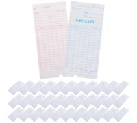 MUSISALY 100 Piezas Tarjetas de Asistencia para Empleados en Papel Duradero Doble Cara, Diseño Control Horario en Oficina y Papelería