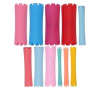 MUSISALY 100 Varillas para Permanente de Cabello Herramienta para Cabello Rizado Tubos Rizadores de Pelo de ABS y Caucho Antideslizantes Surtido de 10 Tamaños y 10 Colores Kit