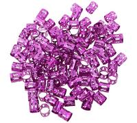 MUSISALY 100piezas Accesorios para Rastas de Anillos y Pinzas para Trenzas Joyas de Metal Moradas para Decorar el Cabello Fiestas