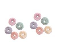 MUSISALY 10piezas Coleteros De Pelo De Imitación De Piel De Conejo Para Mujer Accesorios De Cabello De Otoño Invierno Sujetacabezas Amplios Para Coletas Color Aleatorio