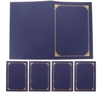 MUSISALY 10piezas Unidades Fundas de Papel para Certificados y Diplomas Protectores Ligeros y Prácticos para Documentos Horizontales y Verticales Cubiertas Clásicas para Premios y Diplomas