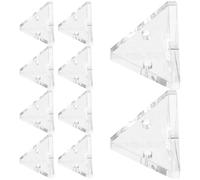 MUSISALY 10piezas Unidades Soportes de Esquina de Triángulo Acrílico Transparente con Tornillos y Arandelas para Estantes Mesas Armarios y Sillas Estabilidad y Diseño Moderno