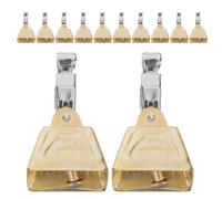 MUSISALY 12 Piezas Campanas de Pesca al Aire Libre Clip para Cañas de Pescar Alarma de Campana Dorada 12 Unidades Acero Inoxidable Alerta Nocturna para Pesca Accesorio Portátil