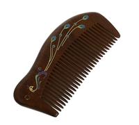 MUSISALY 1pieza Peine De Madera De Sándalo Masaje Antiestático Cepillo Para Cabello Que Reduce La Frizz y Mejora La Textura Para Mujeres y Hombres Diseño Portátil y Ergonomía Natural
